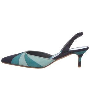 Blue Colorblock Manolo Blahnik Heels